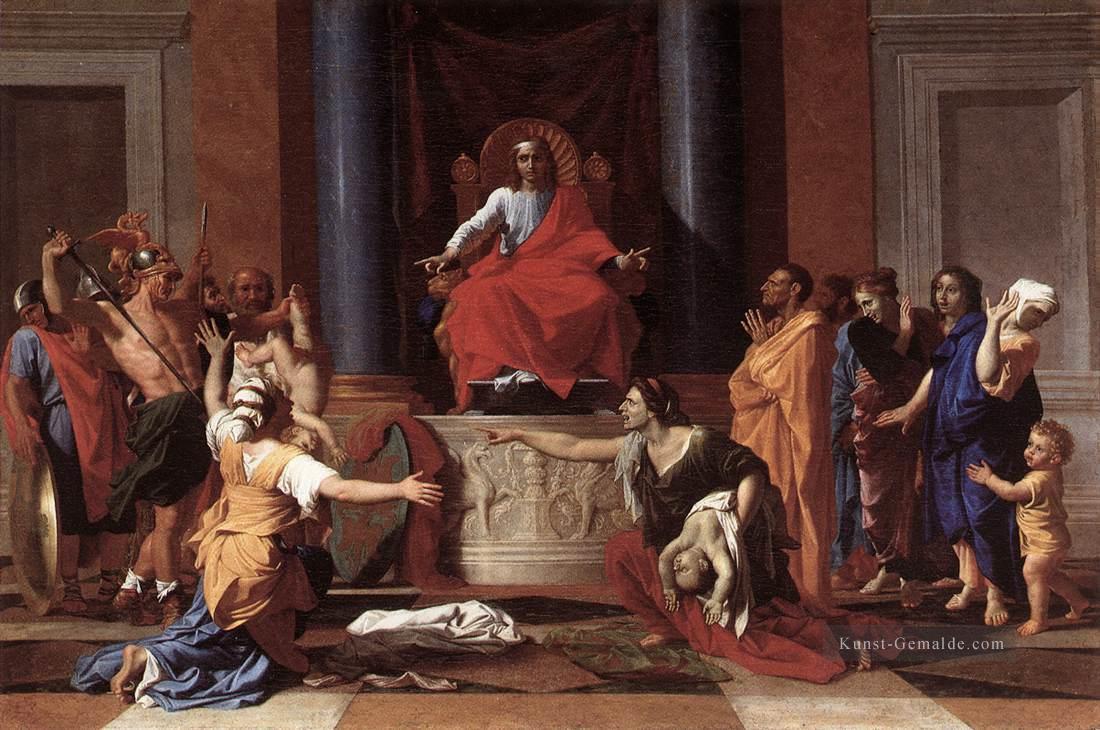 Das Urteil Salomos klassischer Maler Nicolas Poussin Ölgemälde